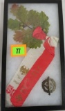 1935 Nazi Oak Leaf and Acorn Topped Sports Competition Award Ribbon and SA Bronze Sports Badge