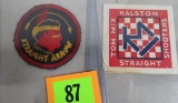 Antique Cereal Premium Patches for Tom Mix Ralston Straight Shooters and Straight Arrow