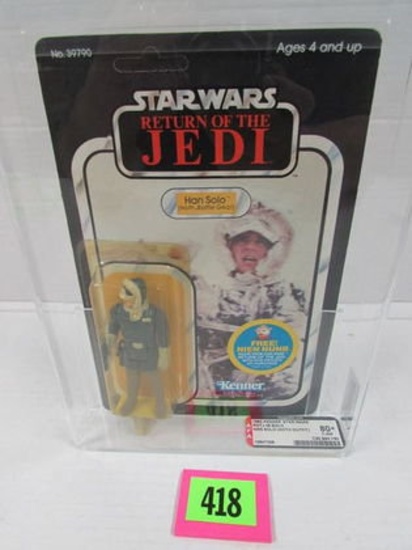 Vintage 1983 Star Wars Rotj 48-back Han Solo Hoth Moc Afa 80+