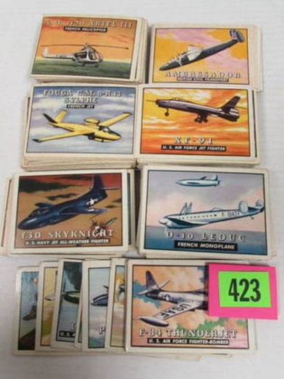 Huge Lot (140) 1952 Topps Wings Airplane Cards