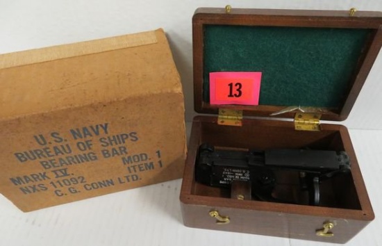 Original WWII US Navy Bureau of Ships MarkIV Bearing Bar w/ Orig Box