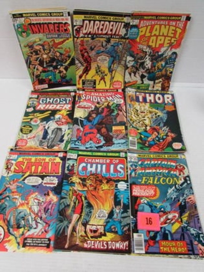 Huge Lot (71) Mixed Bronze Age Marvel Comics Spiderman, Avengers, Horror+