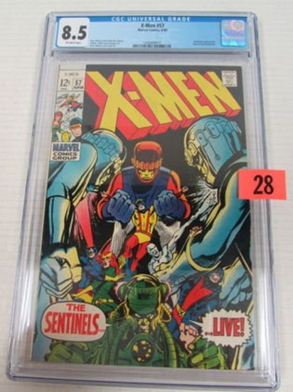 X-men #57 (1969) Neal Adams Sentinels Cover Cgc 8.5