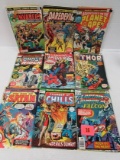Huge Lot (71) Mixed Bronze Age Marvel Comics Spiderman, Avengers, Horror+
