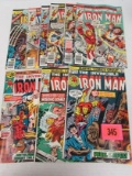 Lot (9) Bronze Age Iron Man Comics
