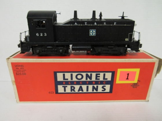 Excellent Lionel Postwar #623 At&sf Deisel Switcher Locomotive Mib