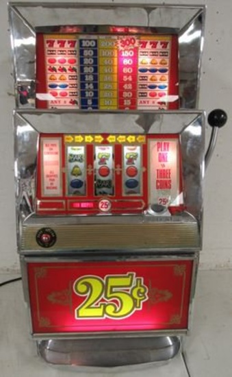 Authentic Casino "777" 25 Cent Slot Machine