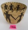 Vintage Papago Indian Woven Basket w/ Figural Design