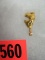 Excellent .18oz Gold Nugget w/ Gold Necklace Mount (5.3g)