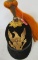 Authentic Indian Wars 1880s U.S. Signal Corps Dress Helmet w/ Orange Plume