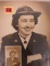 Original Large Portrait Photo of WWII USN WAVE w/ Smaller identical photo