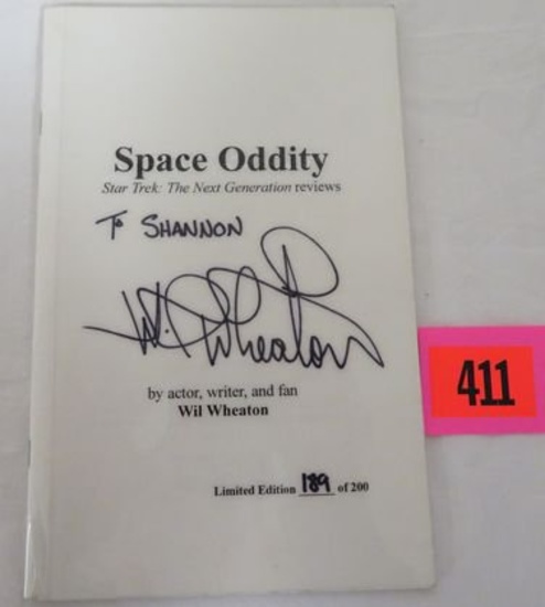 Rare "Space Oddity"  Booklet by Star Trek Next Generation's Wil Wheaton, Signed