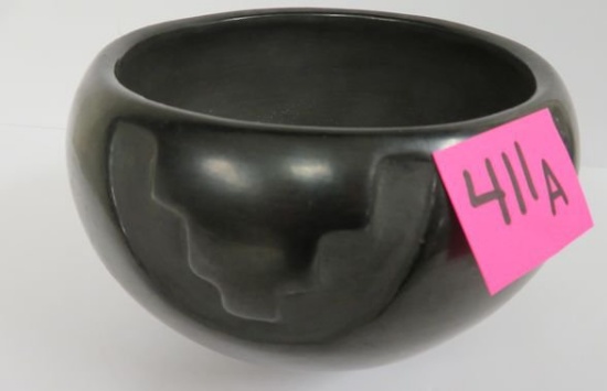 Vintage Indian Santa Clara Pottery Bowl by "Juanita"