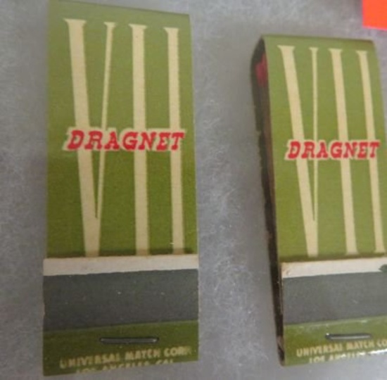 Pair of Original Mark VII Productions "Dragnet" Matches from Jack Webb