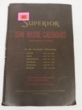 1939 Superior Semi Deluxe Calendars Salesman's Sample Calendar Book