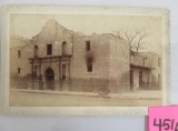 Antique Cabinet Card Photo of the Alamo in San Antonio, Texas