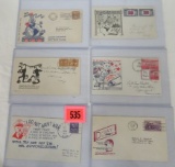 Lot of (6) WWII Anti-Hitler Propoganda Postal Covers