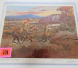 Lot of (2) Fred Harmon (Red Ryder Comic Artist) Signed Prints