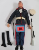 Vintage 1964 GI JOE Action Figure w/ Plastic Hair - Dress Marine Outfit