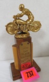 Great! 1949 Motorcycle Egg Race 1st Place Trophy to AMA 