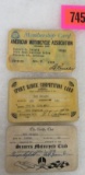 Original 1950s Motorcycle Club Card Lot