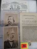 Original 1884 Presidential Election Campaign Items for Blaine and Logan