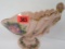 Rare Vintage Cambridge Crown Tuscan Nude Shell Compote