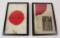 Lot of 2 WWII Japanese Silk Flag w/ RRPC WWII Japanese Officer