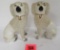 Pair of Antique Staffordshire Porcelain Figural Dogs