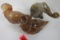 Lot of (3) Imperial Slag Glass Figural Animals