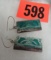 Unusual Sterling Silver Michigan Lottery Earrings