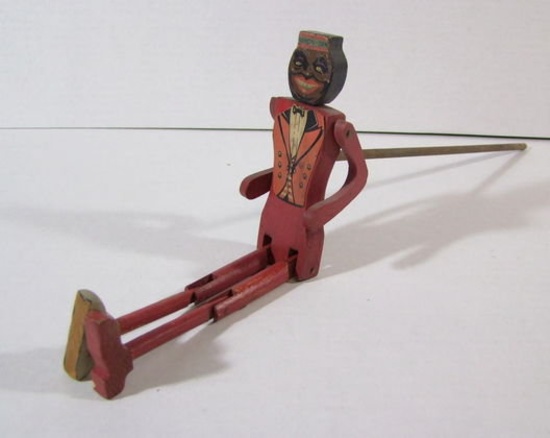 Antique 1910 "Dancing Dan" Black Americana Wooden Toy