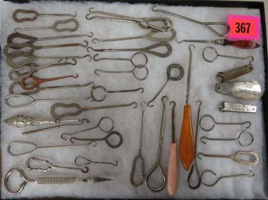 Collection of Antique Button Hooks