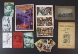 Large Western Cowboy Ephemera Lot, Inc. Albumin Photo of Bronco Busting