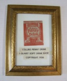 1936 Unused Package of Collins Penny Drink