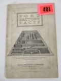 Early 1915 Ford Motor Co. Factory Facts Workers Booklet