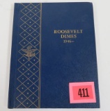 Complete Roosevelt Silver Dime Coin Set (1946 -1964) In Whitman Binder