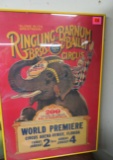 Original 1975 Ringling Bros and Barnum & Bailey Cirus Event Poster, Framed