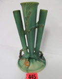 Antique Roseville Pottery Pinecone Triple Bud Vase