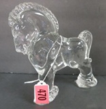 Vintage Heisey Clear Clydesdale Horse Figurine