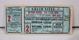 Rare 1934 Detroit Tigers World Championship Game Unused Ticket