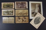 Antique Hunter and Trapper Ephemera Lot, Inc. Stereoviews