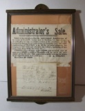 Dated 1860 Public Auction Notice Steuben County Indiana