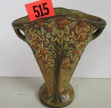 Beautiful Weller Pottery Apple Tree Fan Vase