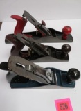 Lot of (3) Woodworking Hand Planes, Inc (1) Stanley, (2) Dunlap