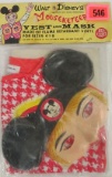 Rare 1950s Ben Cooper Walt Disney Mouseketeers Vest and Mask Set, MIP