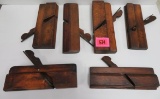 Lot of (6) Antique Wood Working Finishing Planes