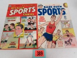 Mel Allen #6 & Babe Ruth Sports Comics #6 Golden Age