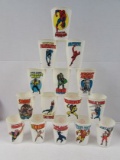 Huge Lot (15) Vintage 1975 Marvel 7-eleven Cups Iron Man, Spider-man, Luke Cage+