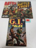 Golden Age Military/ War Lot Atlas Comics Battle #70, Battle Front #18++